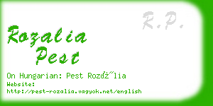 rozalia pest business card